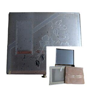 Dorset 5th Avenue Silver and gold tone w/ pads etched flowers engrave space 2x3